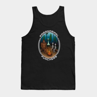 Bigfoot and Aliens Toasting Marshmallows Tank Top